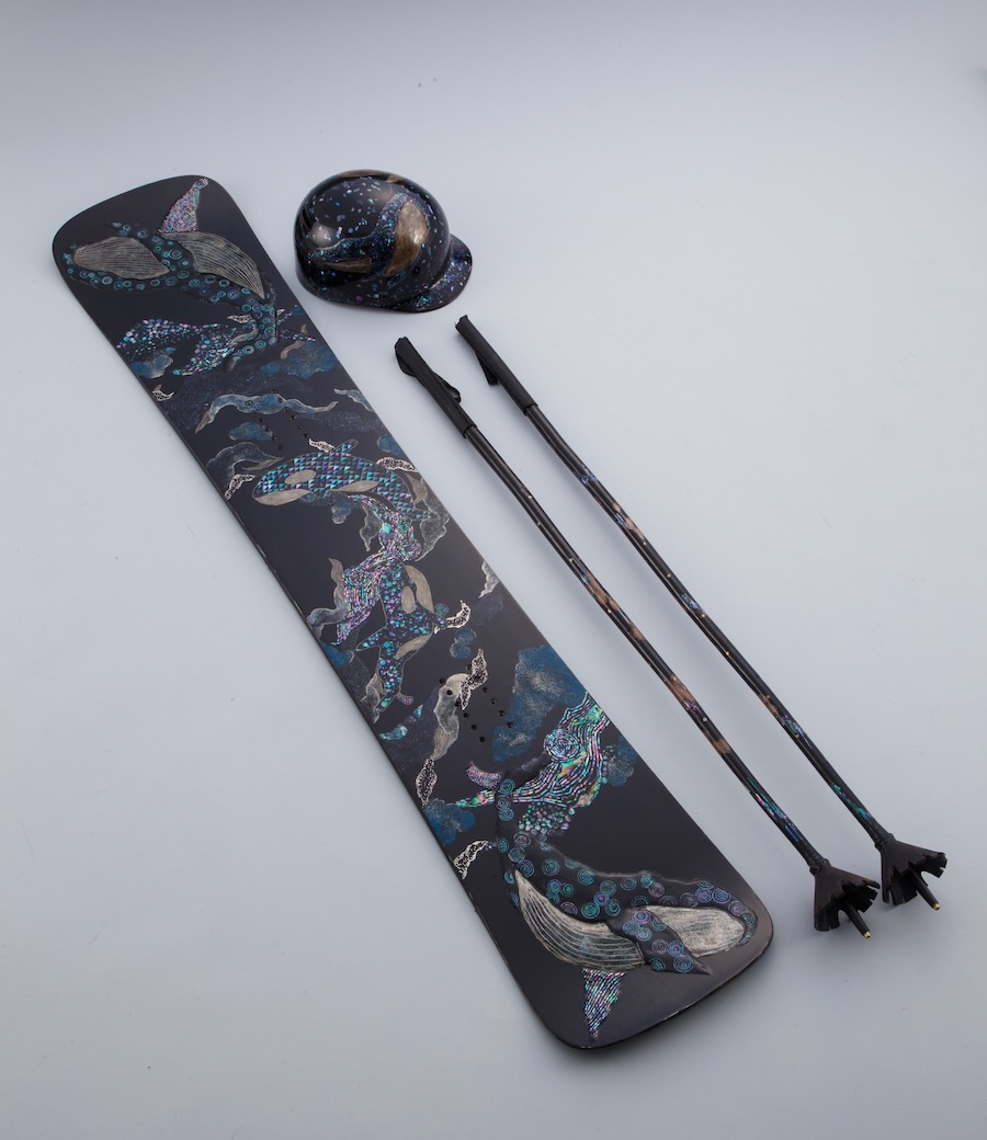 Furisode Snowboarder Sumire Morino Creates Urushi